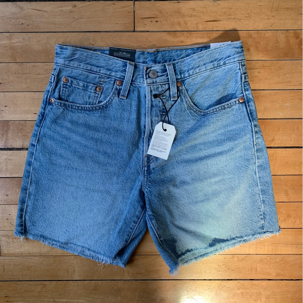 Blue Denim Cutoff Shorts